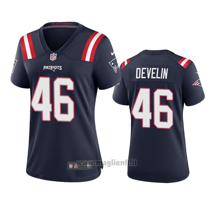 Maglia NFL Game Donna New England Patriots James Develin 2020 Blu